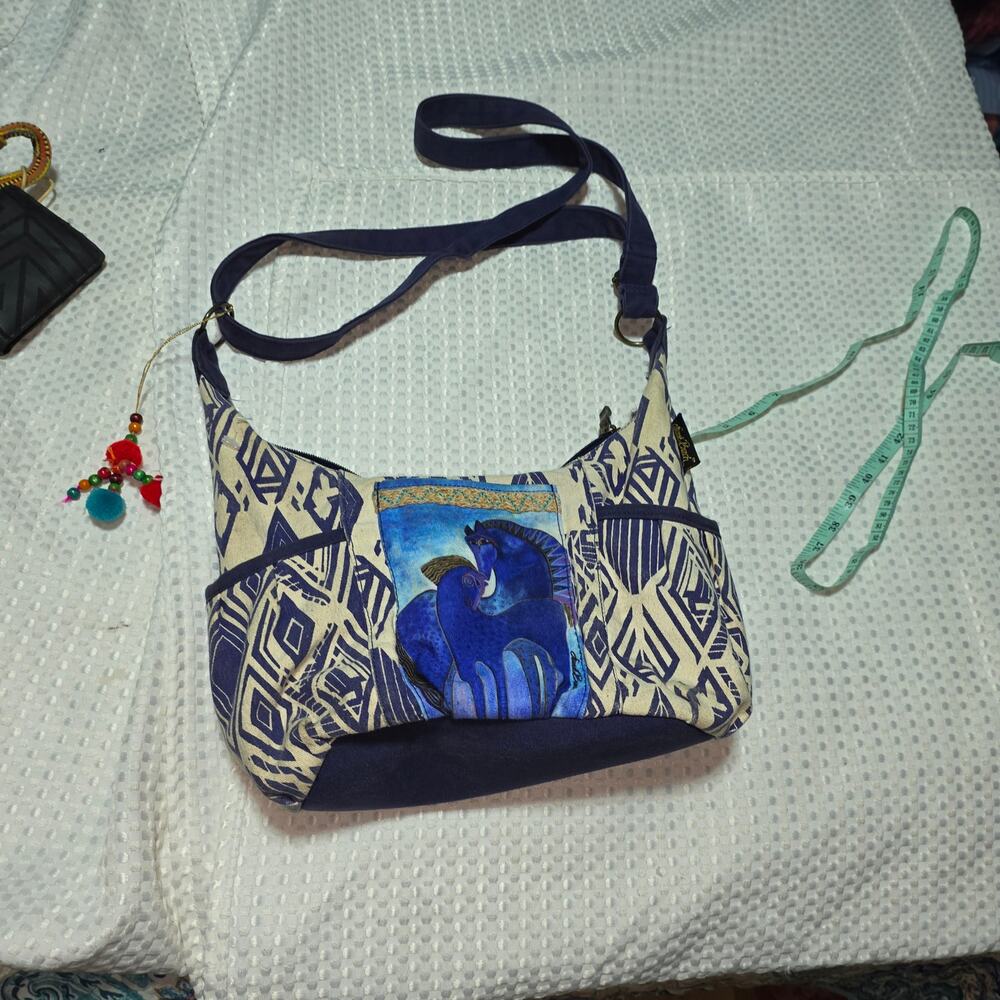 LAUREL BURCH MEDIUM INDIGO MARE SCOOP HOBO SHOULDER BAG